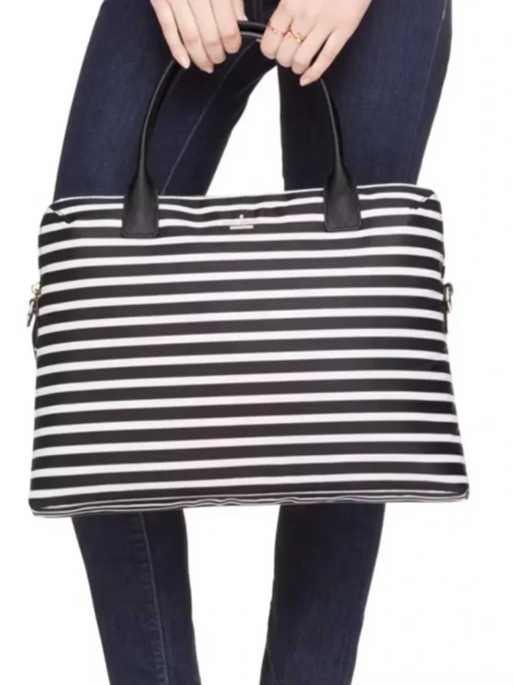 KATE SPADE ♠️ Daveney Striped Nylon Laptop Tote